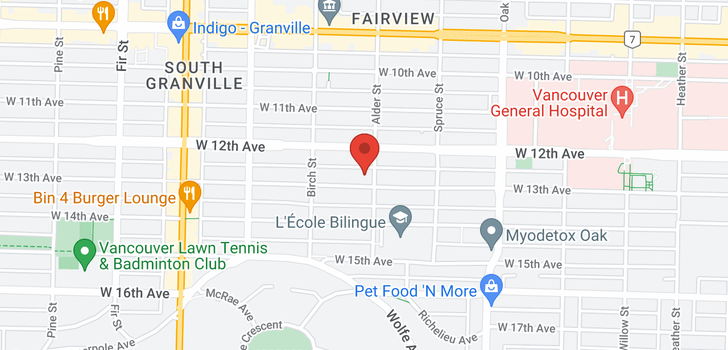 map of 1215 W 13TH AVENUE
